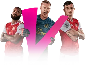 Arsenal Players Promotional Image PNG Image