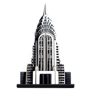 Art Deco Chrysler Building Design Png Skr87 PNG Image