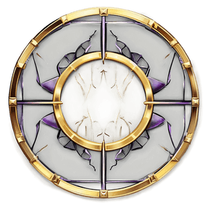 Art Deco Gold Circle Frame PNG obp PNG