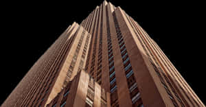 Art Deco Skyscraper Perspective PNG image with transparent background