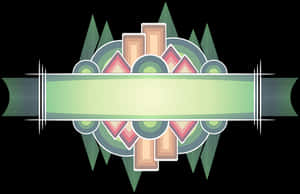 Art Deco Style Banner Design PNG image with transparent background