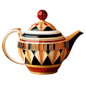 Art Deco Teapot Png Pua PNG Image