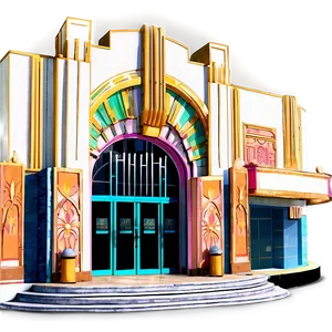 Art Deco Theatre Entrance Png 06242024 PNG Image