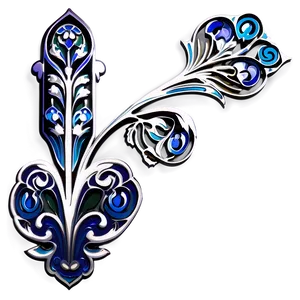 Art Nouveau Corner Png Hwn92 PNG Image