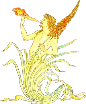 Art_ Nouveau_ Floral_ Fantasy PNG Image