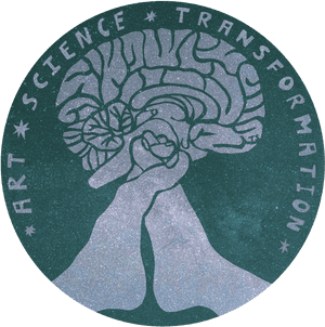 Art Science Transformation Brain Hands PNG with transparent background