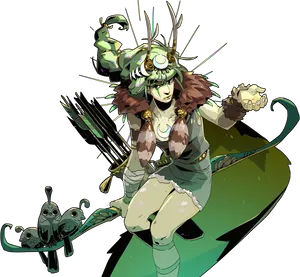 Artemis Hades Game Art PNG Image