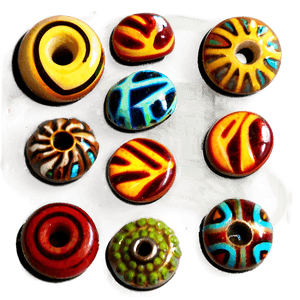 Artisan Clay Beads PNG 06212024 PNG