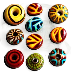 Artisan Clay Beads Png 06212024 PNG Image