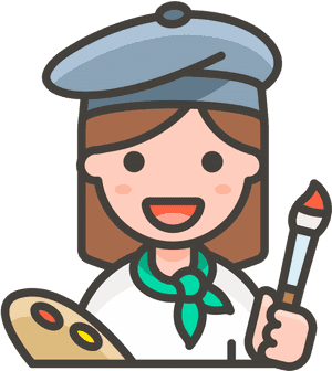 Painter Woman Emoji - Artist Icon Png, Transparent Png PNG with transparent background