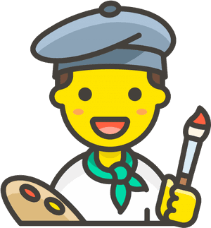 Painter Man Emoji - Artist Icon Png, Transparent Png PNG with transparent background