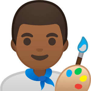 Man Artist Medium Dark Skin Tone Icon - Artist Emoji, HD Png Download PNG image with transparent background