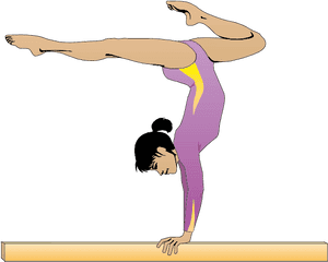 Artistic Gymnastics Fitness Centre Clip Art - Gymnastics Clipart On Beam, HD Png Download PNG image with transparent background