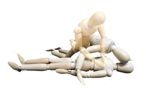 Artists Mannequins Tangled Together PNG Image