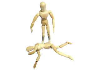 Artists Mannequinsin Action Pose PNG Image