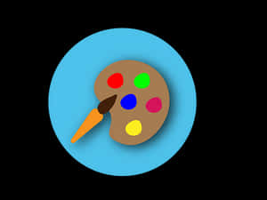 Artists Paletteand Brush PNG image with transparent background