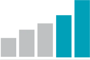 Ascending Bar Graph Visualization PNG Image