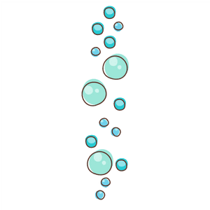 Ascending Bubbles Underwater PNG image with transparent background