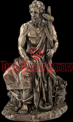 Greek God Of Medicine Asclepius Statue - Asclepius - Greek God Of Medicine Statue PNG image with transparent background