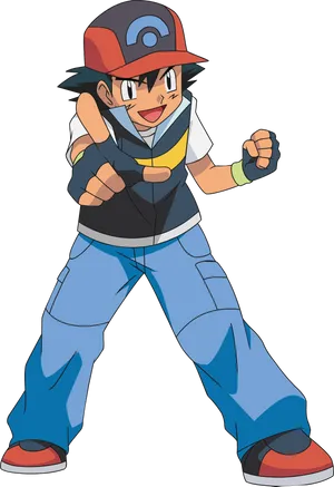 Ash Ketchum Readyfor Battle PNG Image