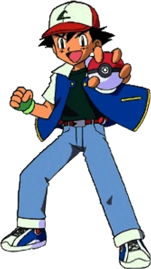 Ash Ketchum Readyfor Battle PNG Image