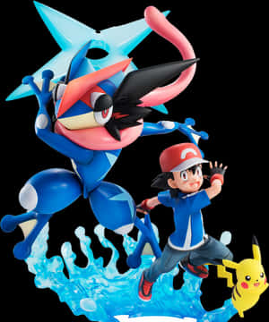 Ash, Pikachu And Ash-greninja G - Gem Series Pokemon, HD Png Download PNG image with transparent background