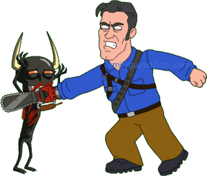 Ash Williams Have A Chainsaw Malfunction - Ash Williams Family Guy, HD Png Download PNG image with transparent background