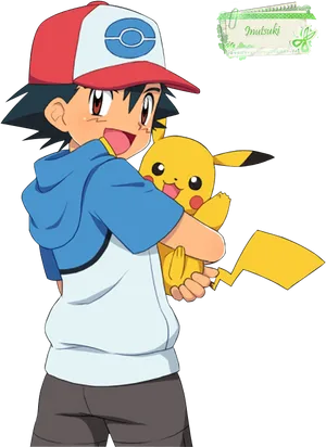 Ashand Pikachu Friends Forever PNG Image