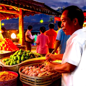 Asia Night Market Scene Png Xth52 PNG Image