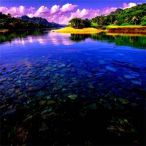 Asia River Scenery PNG iwy PNG image with transparent background