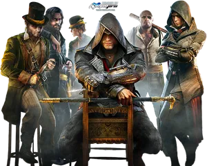 Assassins Creed Character Lineup PNG Image