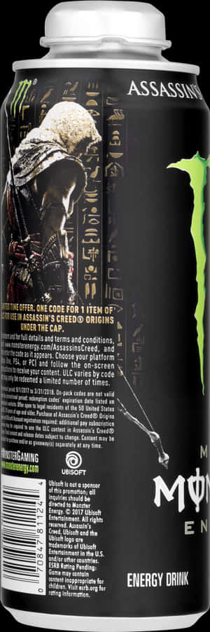 Assassins Creed Origin Monster Energy Drink Can PNG