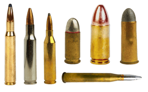 Assorted Ammunition Types PNG with transparent background