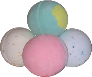 Assorted Bath Bombs Collection PNG Image