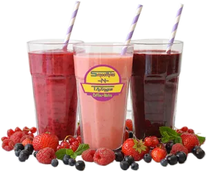 Assorted Berries Smoothies PNG Image