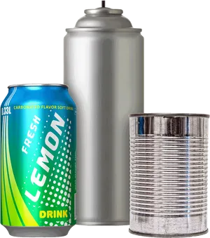 Assorted Beverage Cans Types PNG Image