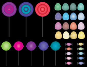 Assorted Candy Vector Illustration PNG image with transparent background