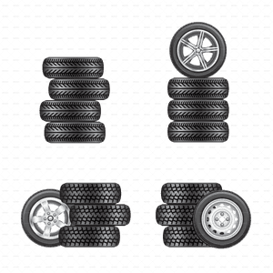 Transparent Tires Png - Tire Set Png, Png Download PNG