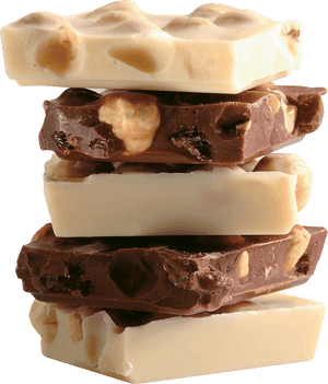 Assorted_ Chocolate_ Bars_ Stacked PNG image with transparent background