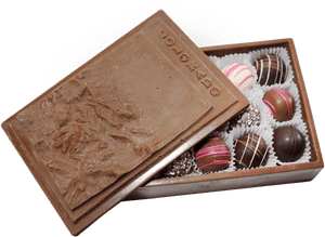Assorted Chocolatesin Gift Box PNG image with transparent background