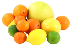 Assorted Citrus Fruits Collection PNG Image