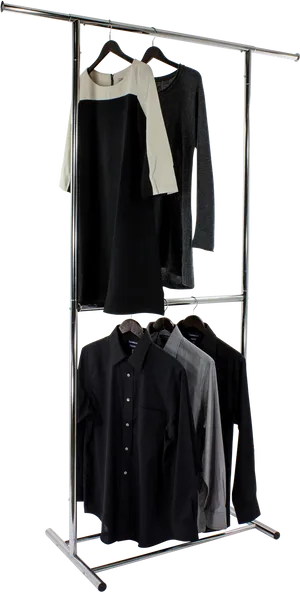 Assorted Clothingon Rack PNG Image