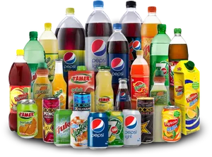 Assorted Cold Drinks Collection PNG Image