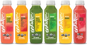 Assorted Cold Pressed Juice Bottles PNG Image