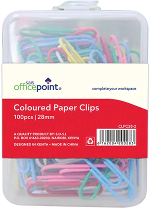 Assorted Colored Paper Clips Pack PNG Image