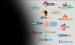 Assorted Company Logos Display PNG image with transparent background