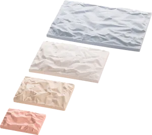 Assorted Crumpled Paper Textures PNG Image