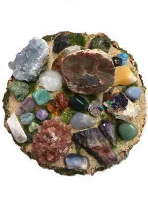 Assorted Crystal Collection PNG Image