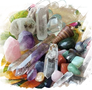 Assorted Crystal Collection PNG Image