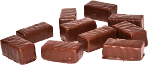 Assorted Dark Chocolate Pieces PNG image with transparent background